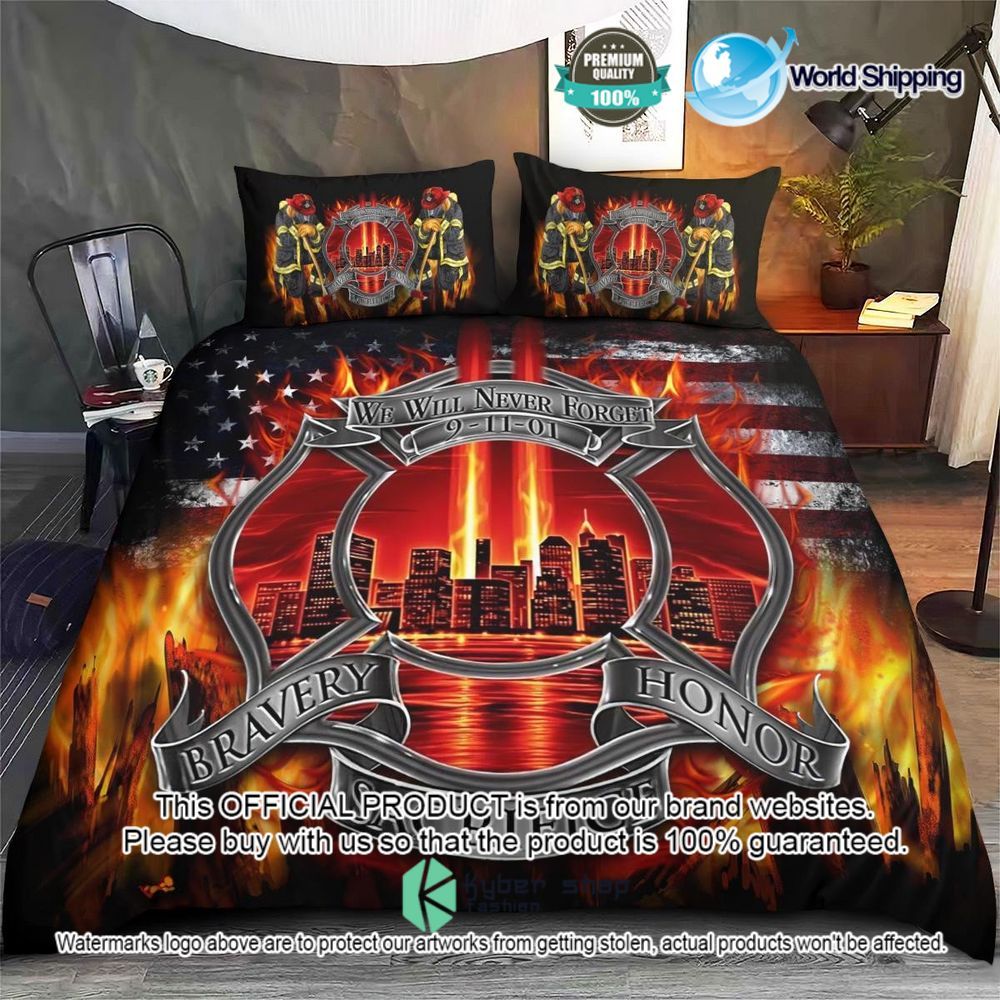 We Will Never Forget Bravery Honor Sacrifice Bedding Set - LIMITED EDITION