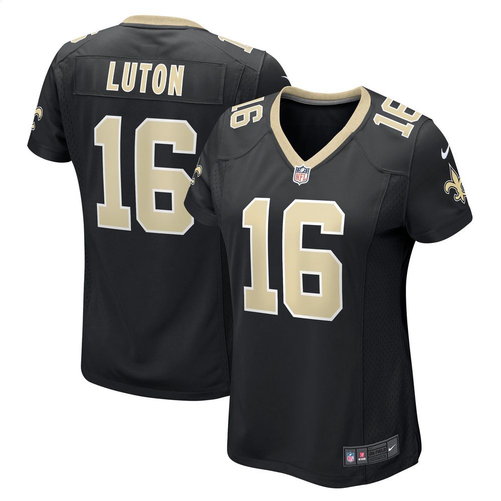 Jake Luton New Orleans Saints Nike Women's Black Football Jersey - LIMITED EDITION