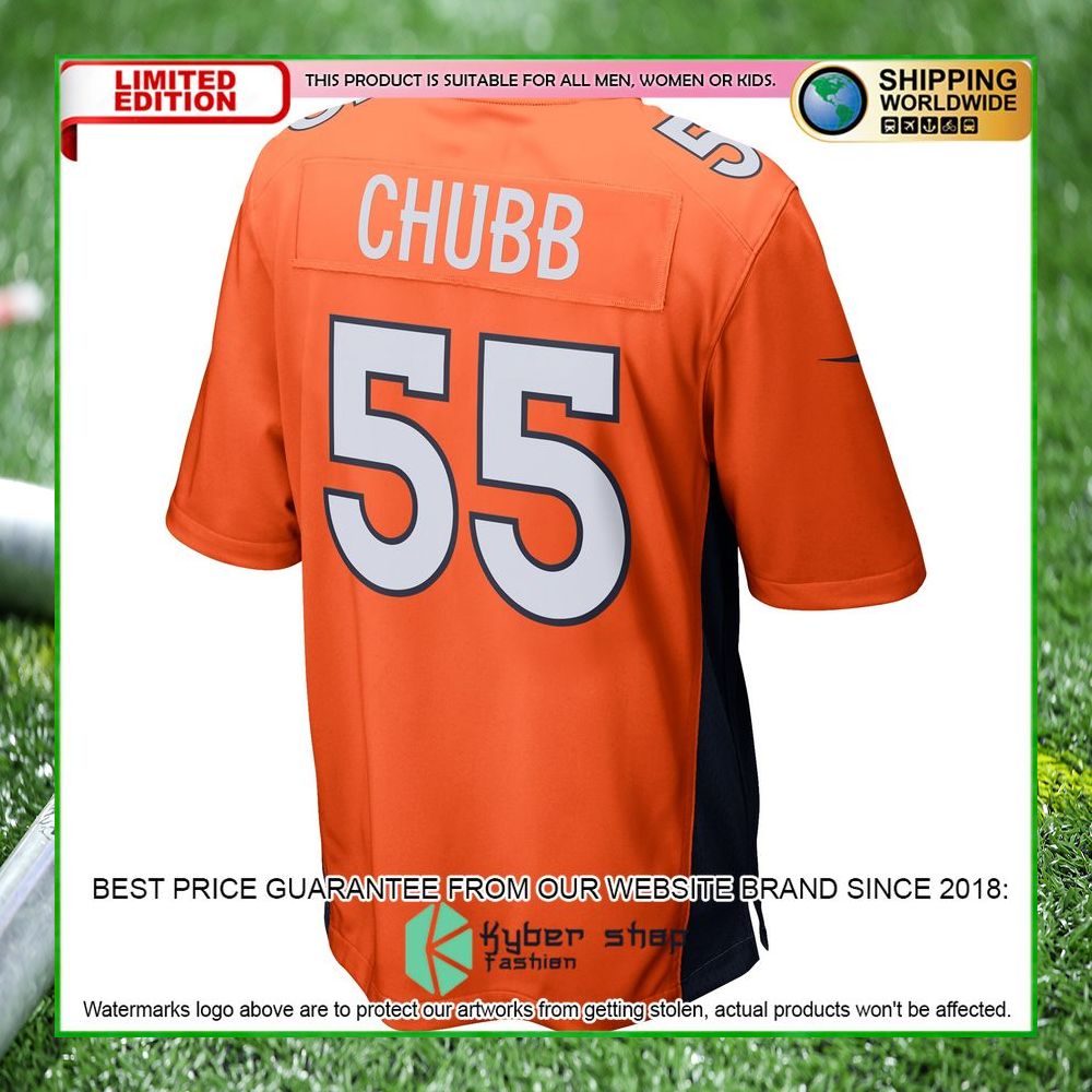 bradley chubb denver broncos nike orange football jersey 3 612