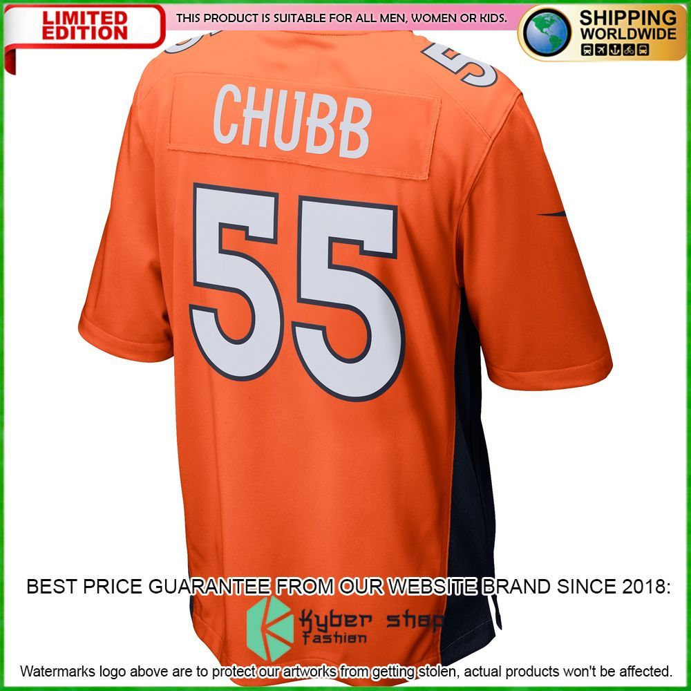 bradley chubb denver broncos nike orange football jersey 3 886