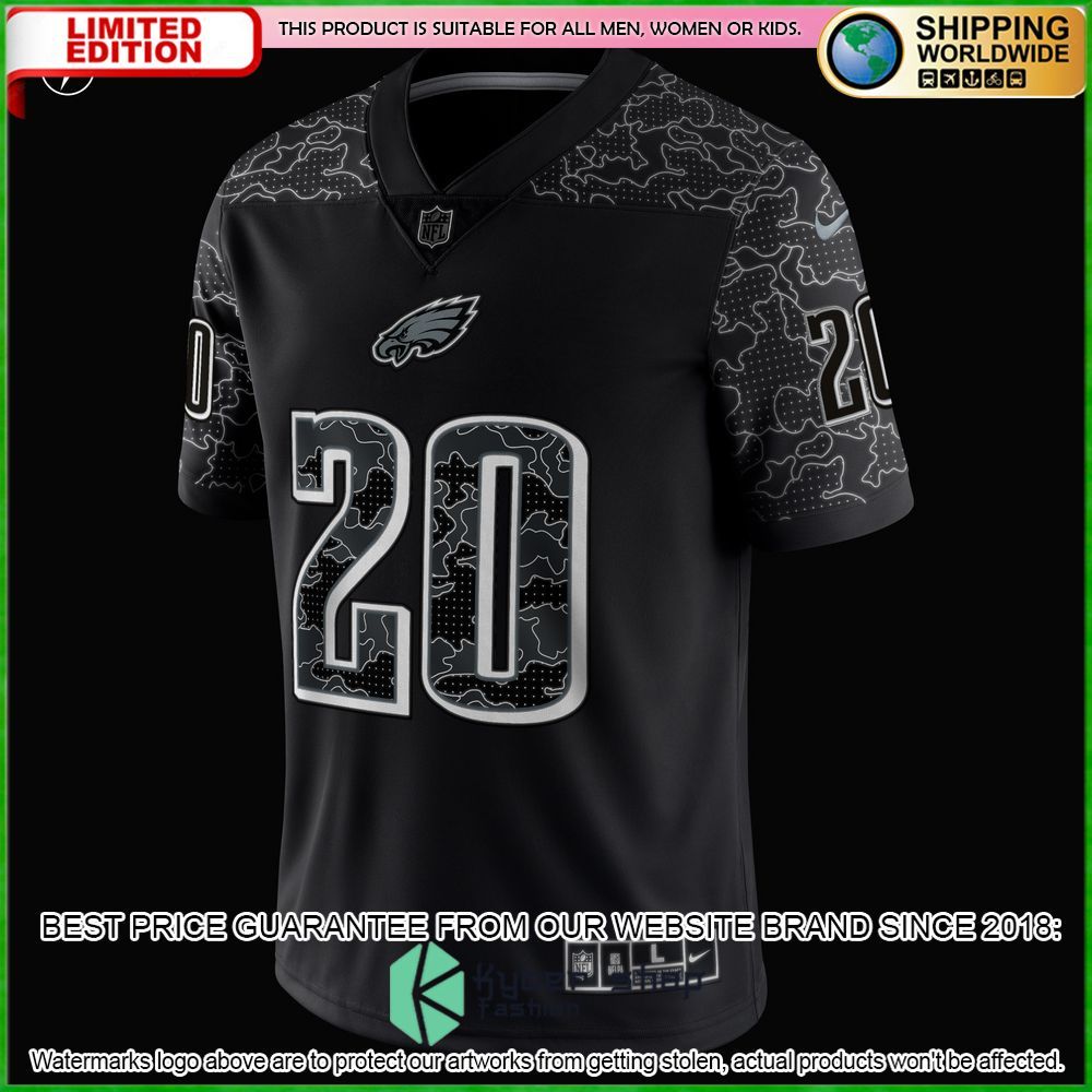 brian dawkins philadelphia eagles nike retired rflctv black football jersey 4 897