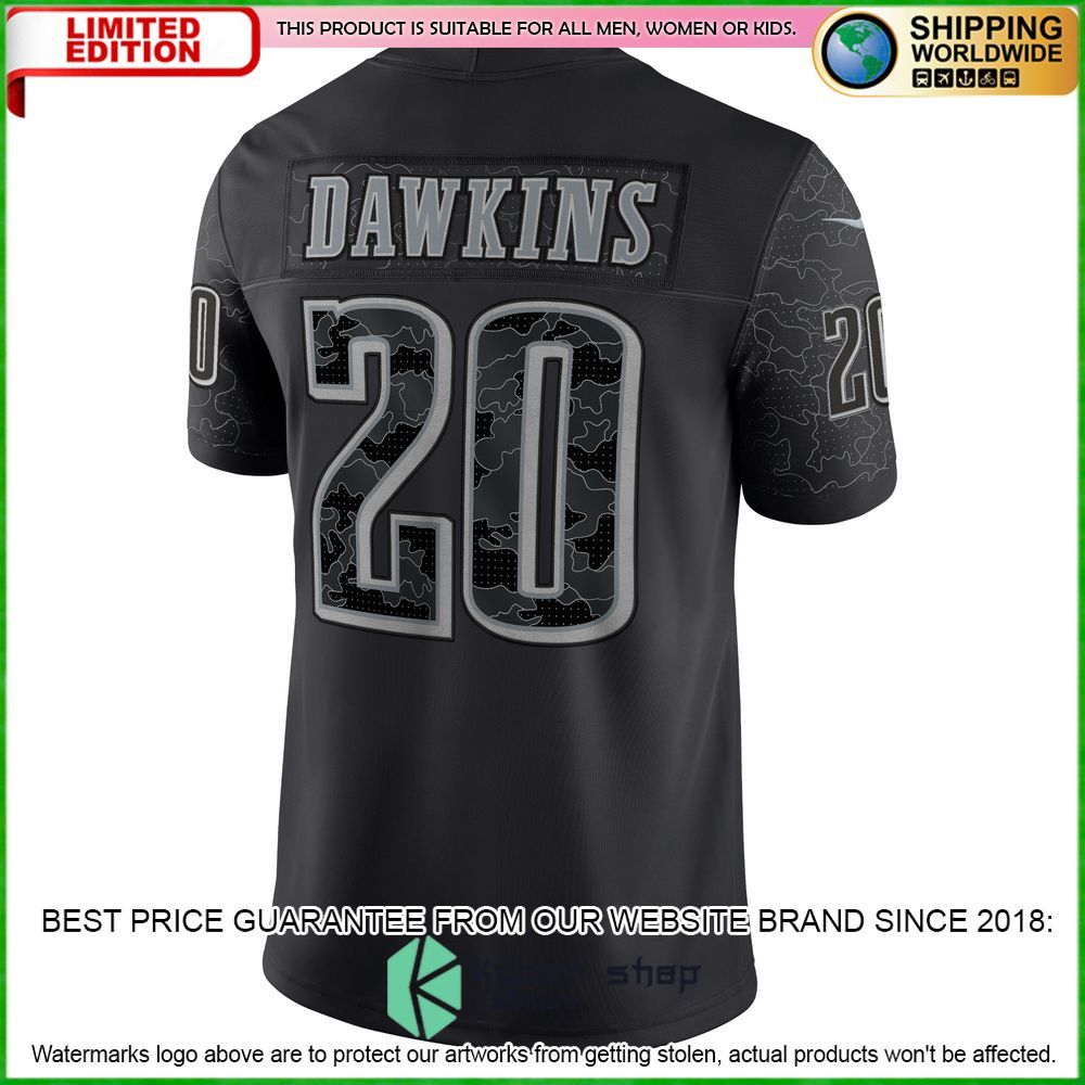 brian dawkins philadelphia eagles nike retired rflctv black football jersey 5 138
