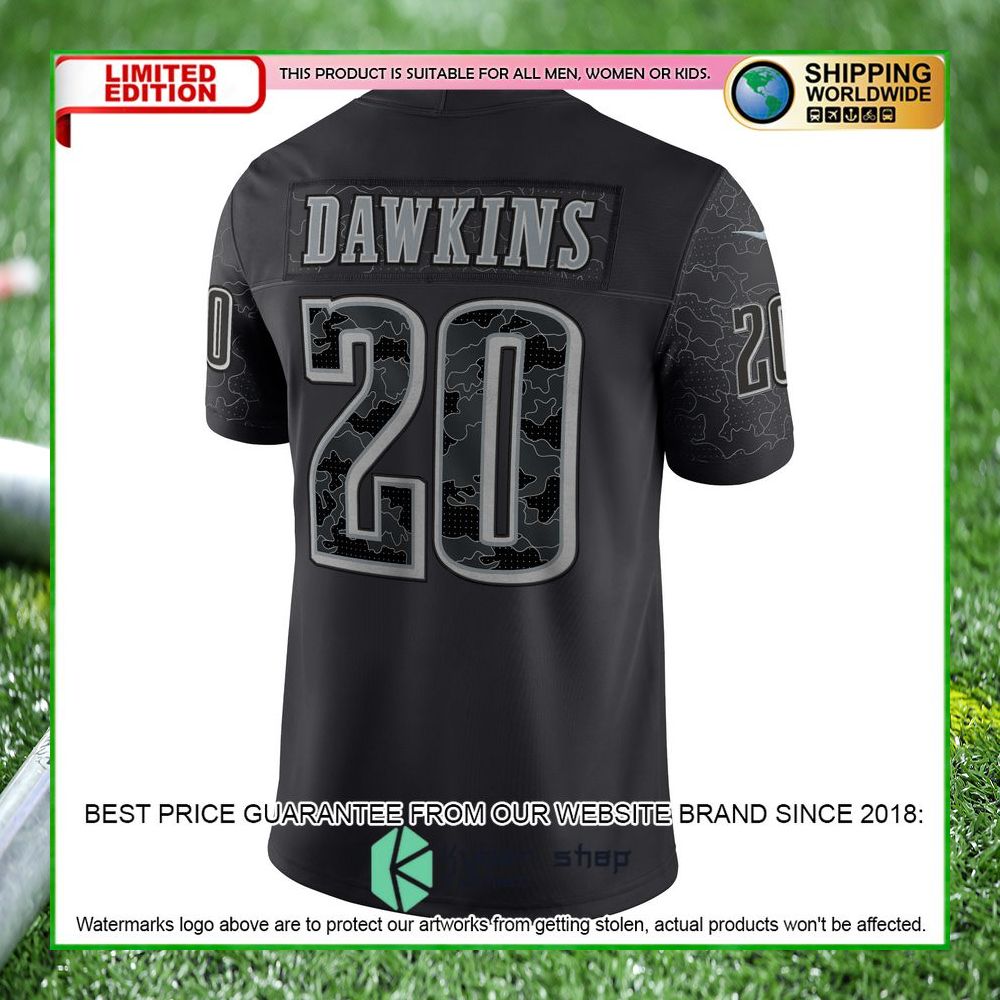 brian dawkins philadelphia eagles nike retired rflctv black football jersey 5 491