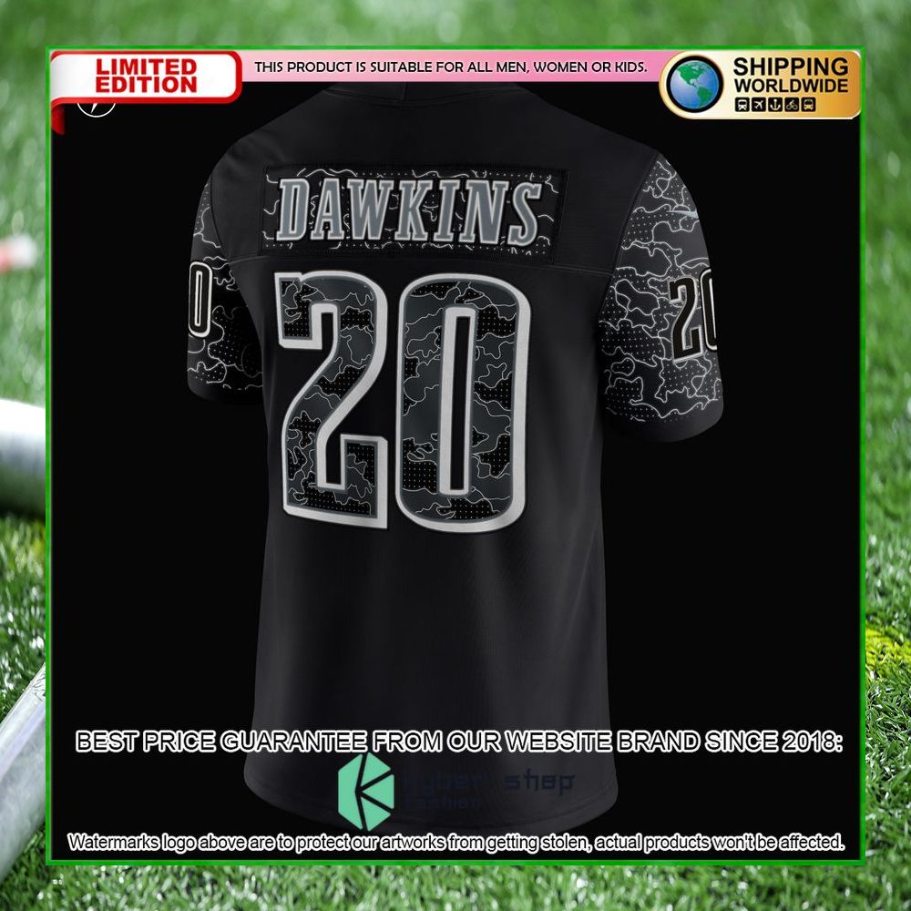 brian dawkins philadelphia eagles nike retired rflctv black football jersey 6 609