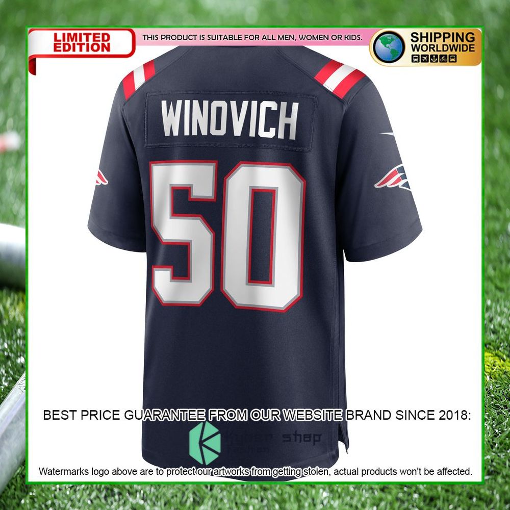 chase winovich new england patriots nike navy football jersey 3 46