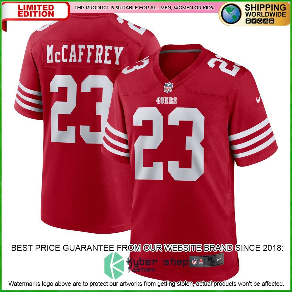 Christian McCaffrey San Francisco 49ers Nike Scarlet Football Jersey - LIMITED EDITION