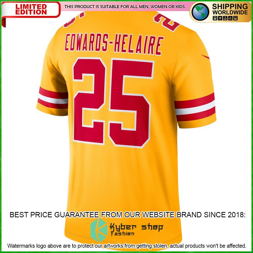 clyde edwards helaire kansas city chiefs nike inverted legend gold football jersey 3 433