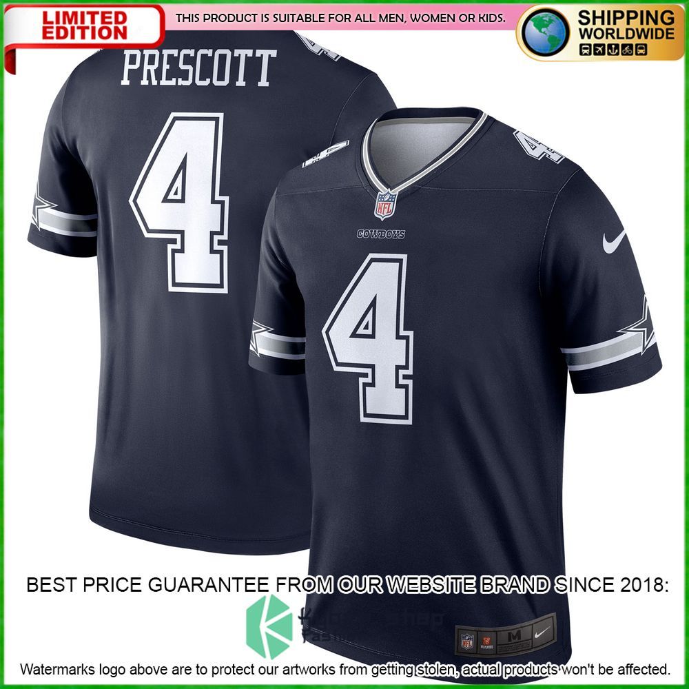 dak prescott dallas cowboys nike legend navy football jersey 4 134