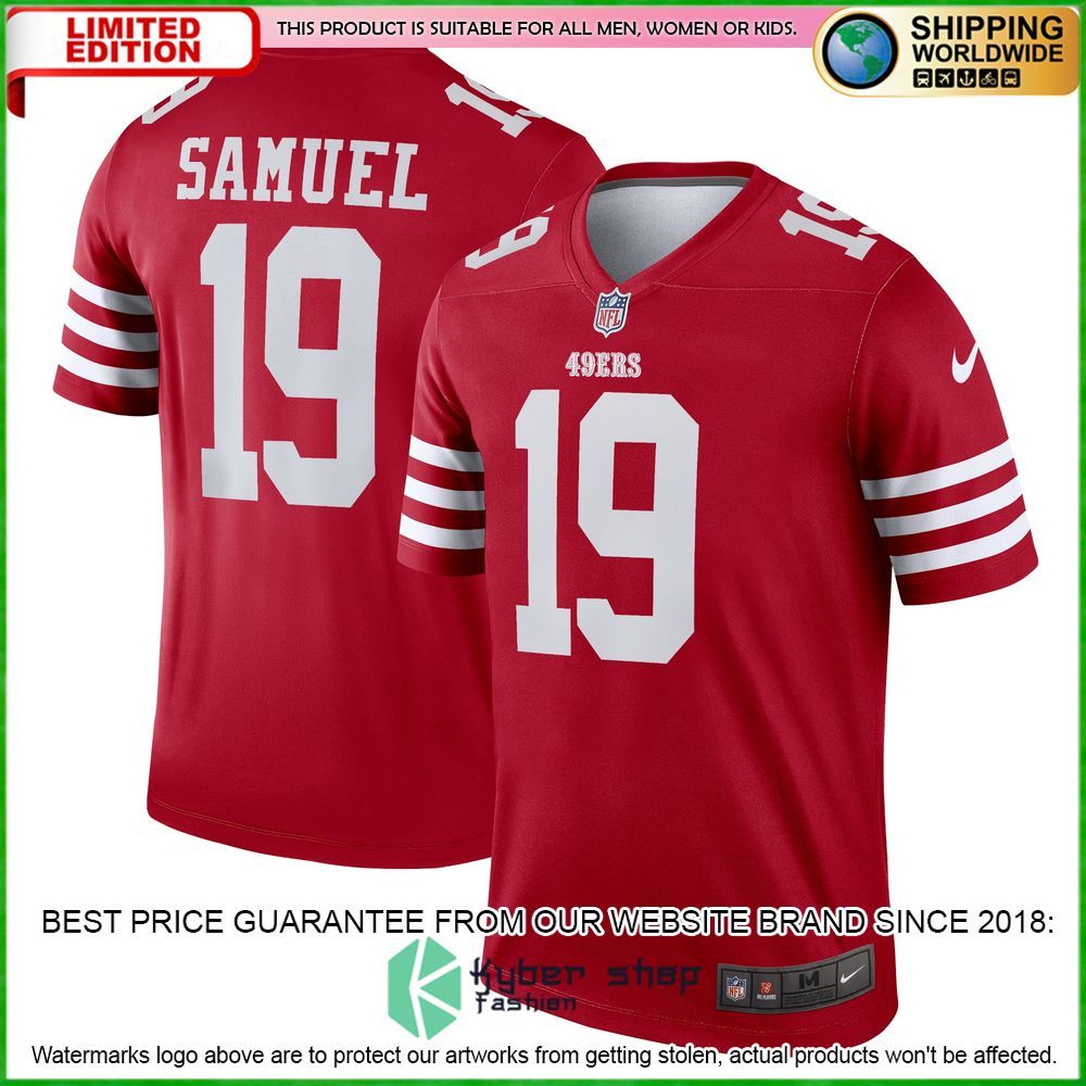 deebo samuel san francisco 49ers nike legend scarlet football jersey 1 245