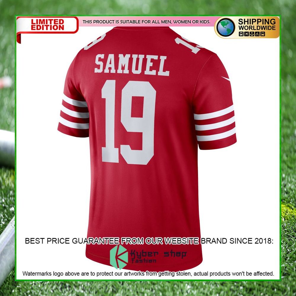 deebo samuel san francisco 49ers nike legend scarlet football jersey 3 578