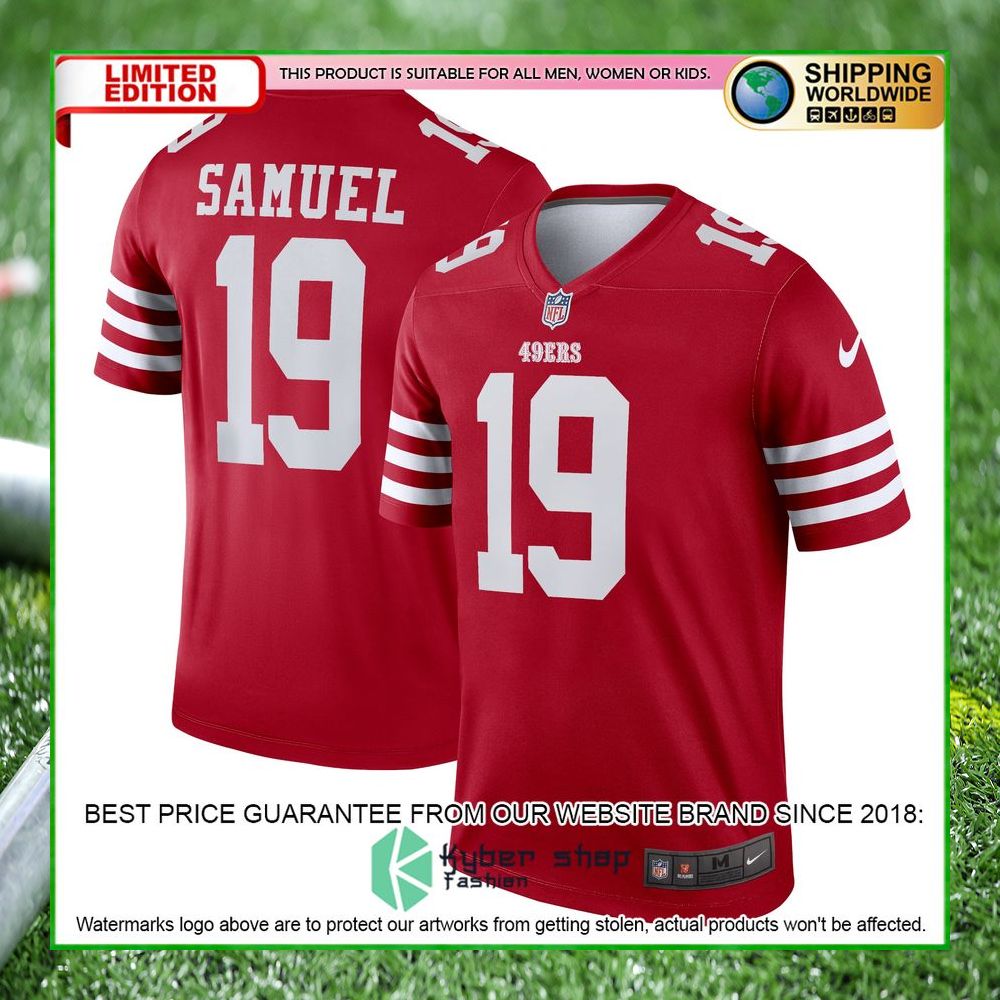 deebo samuel san francisco 49ers nike legend scarlet football jersey 4 674