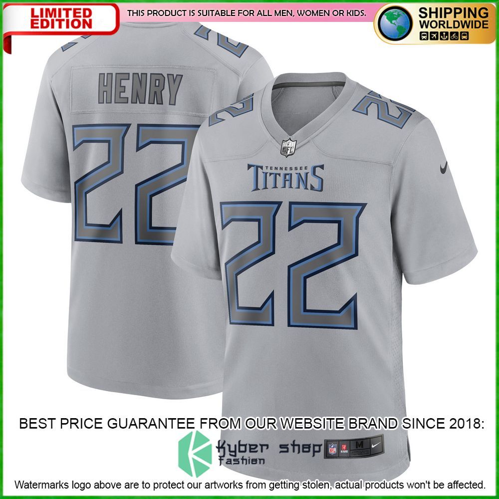 Derrick Henry Tennessee Titans Nike Atmosphere Fashion Gray Football Jersey - LIMITED EDITION