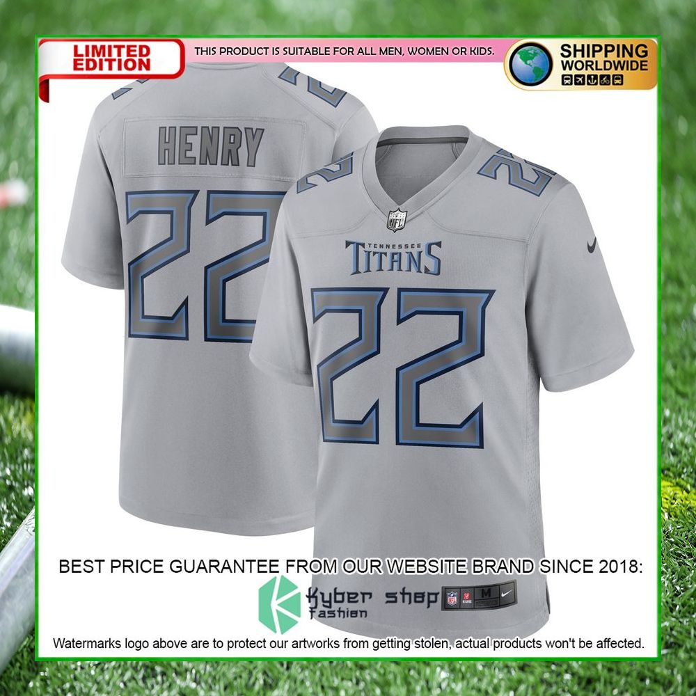 derrick henry tennessee titans nike atmosphere fashion gray football jersey 1 732