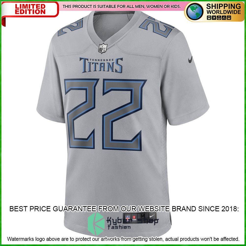 derrick henry tennessee titans nike atmosphere fashion gray football jersey 2 358