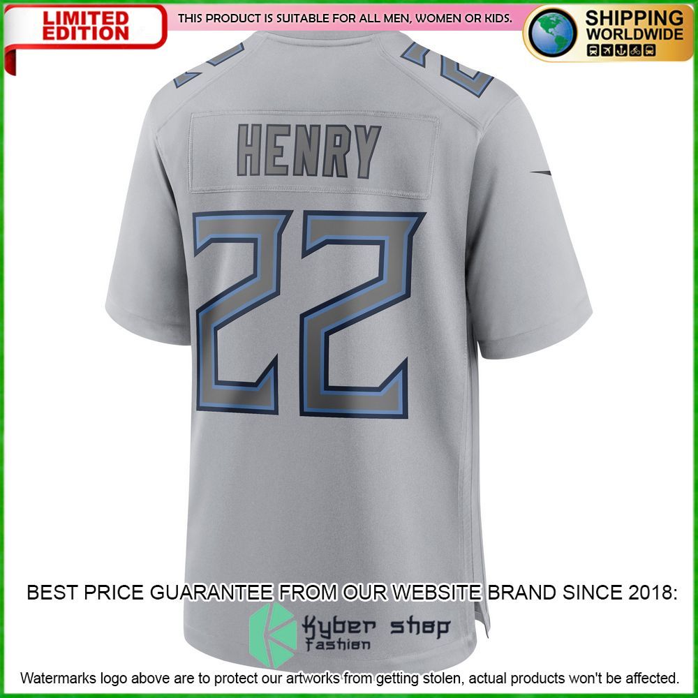 derrick henry tennessee titans nike atmosphere fashion gray football jersey 3 628