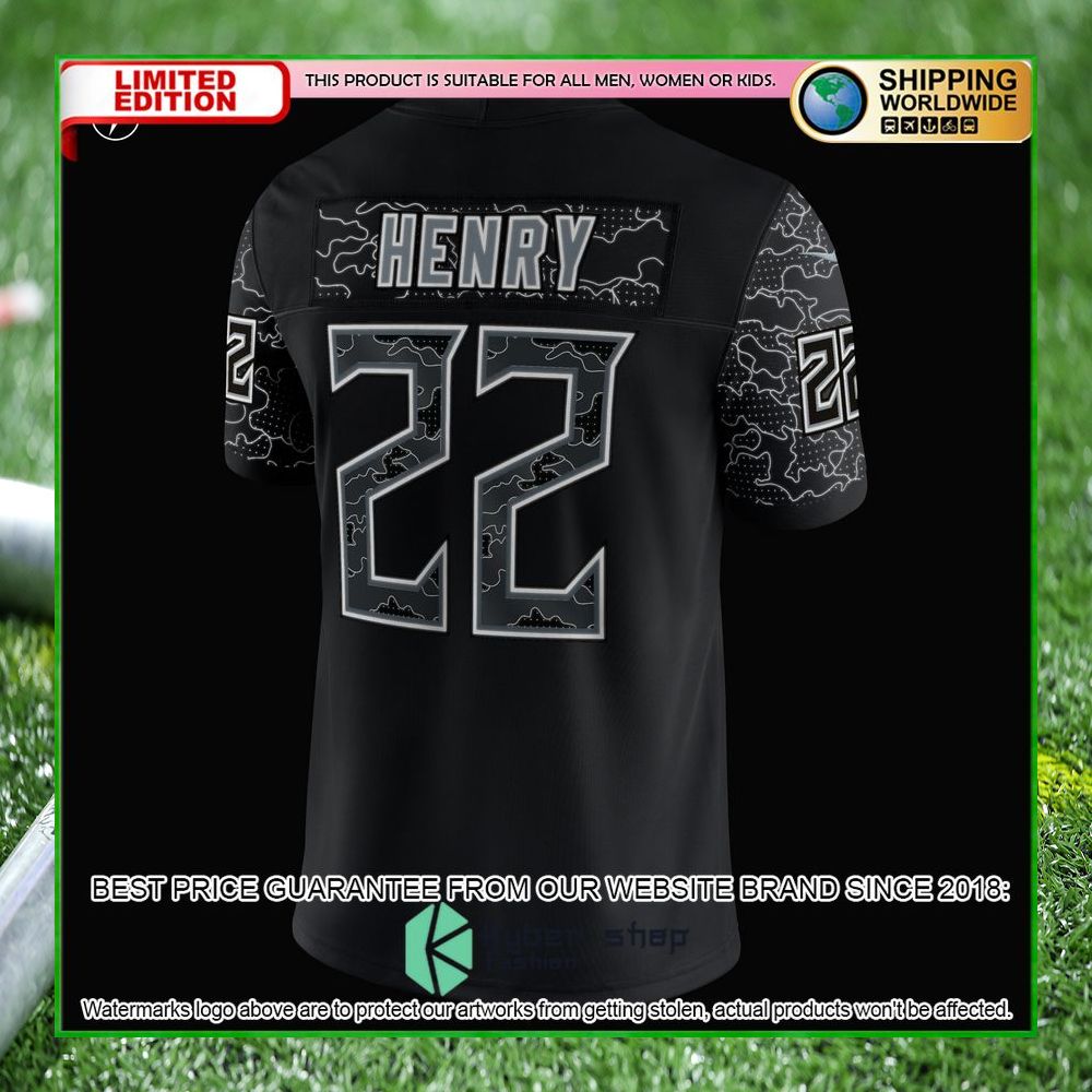 derrick henry tennessee titans nike rflctv black football jersey 6 785