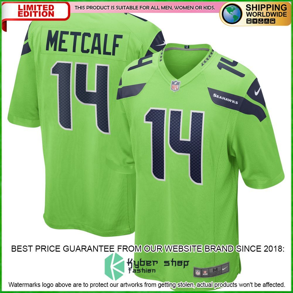 dk metcalf seattle seahawks nike college navy football jersey 10 91