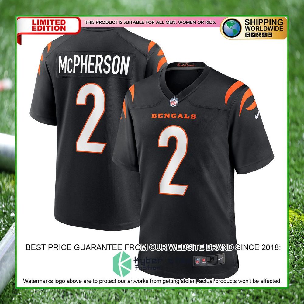 evan mcpherson cincinnati bengals nike team black football jersey 1 293