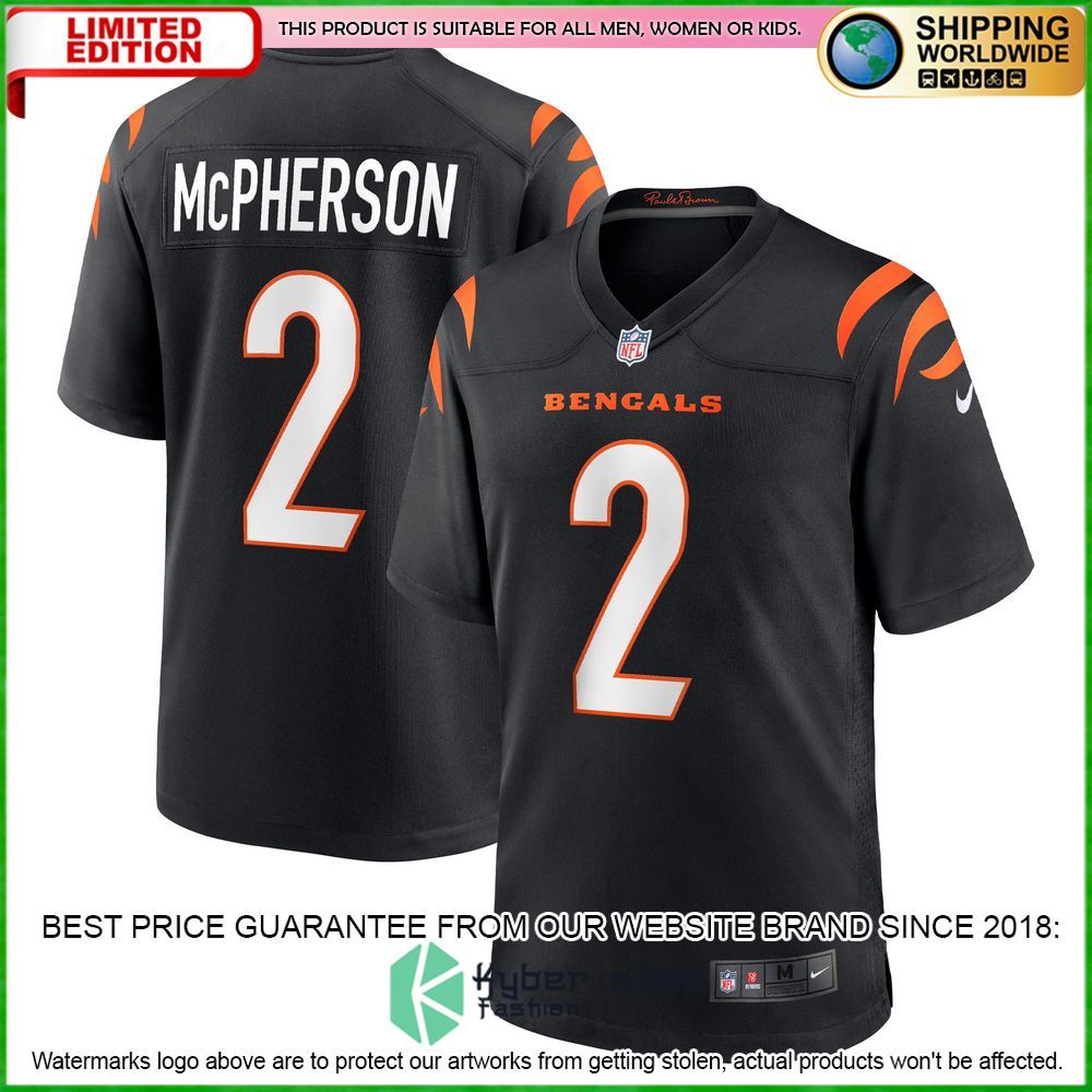 evan mcpherson cincinnati bengals nike team black football jersey 1 324