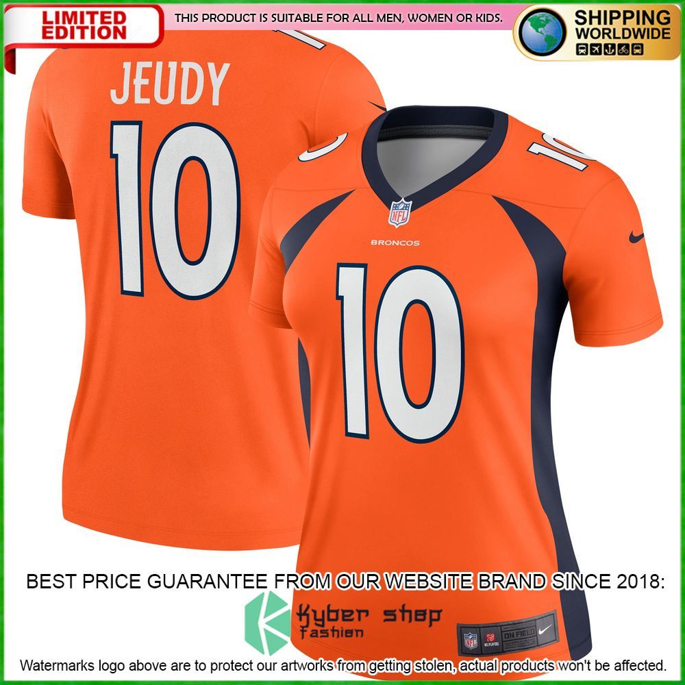 jerry jeudy denver broncos nike womens legend orange football jersey 4 710