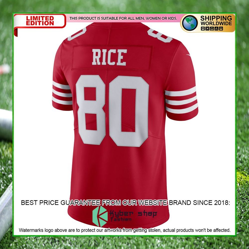 jerry rice san francisco 49ers nike vapor limited retired scarlet football jersey 3 941