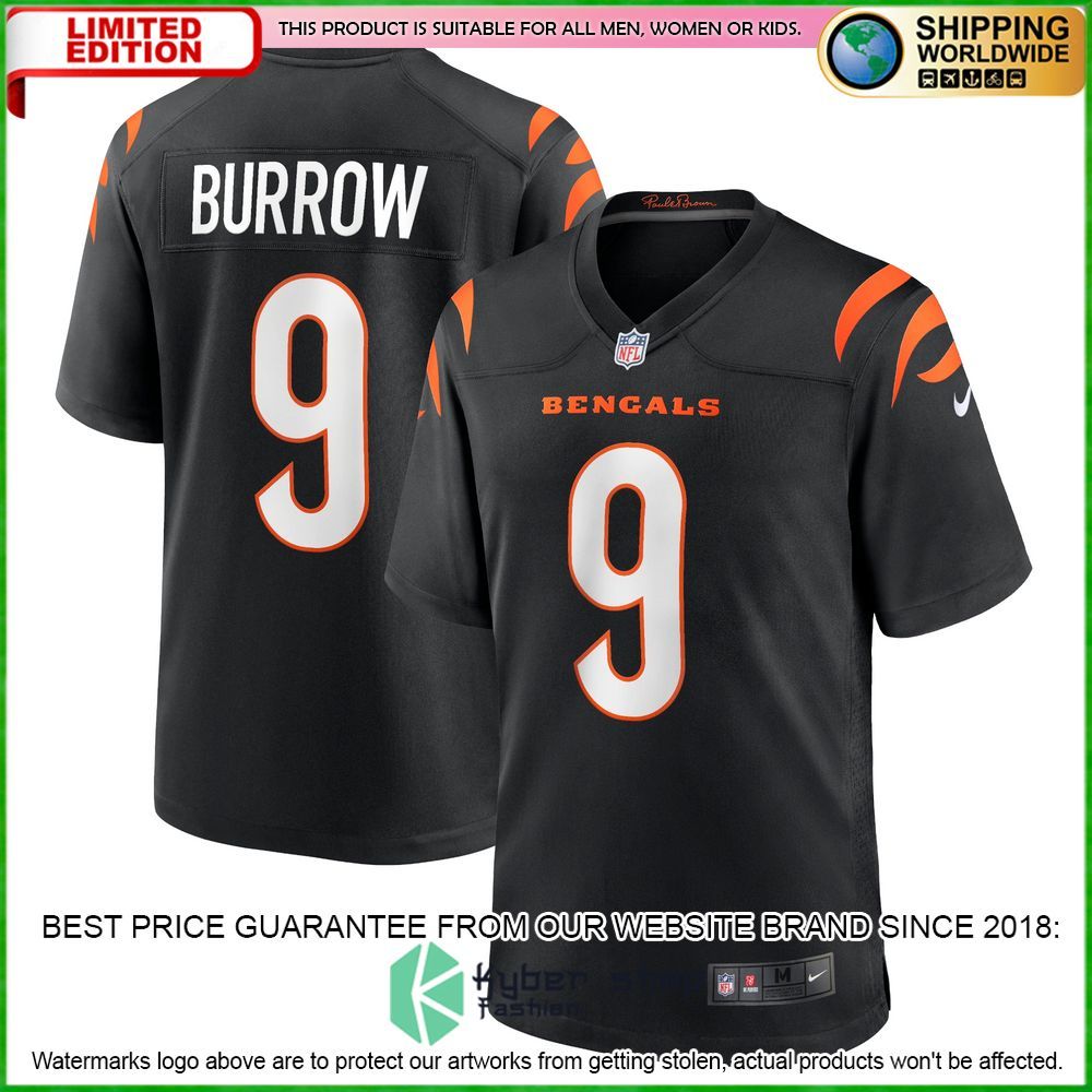 joe burrow cincinnati bengals nike alternate orange football jersey 5 140