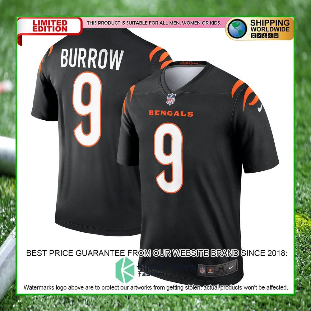 joe burrow cincinnati bengals nike legend black football jersey 1 281
