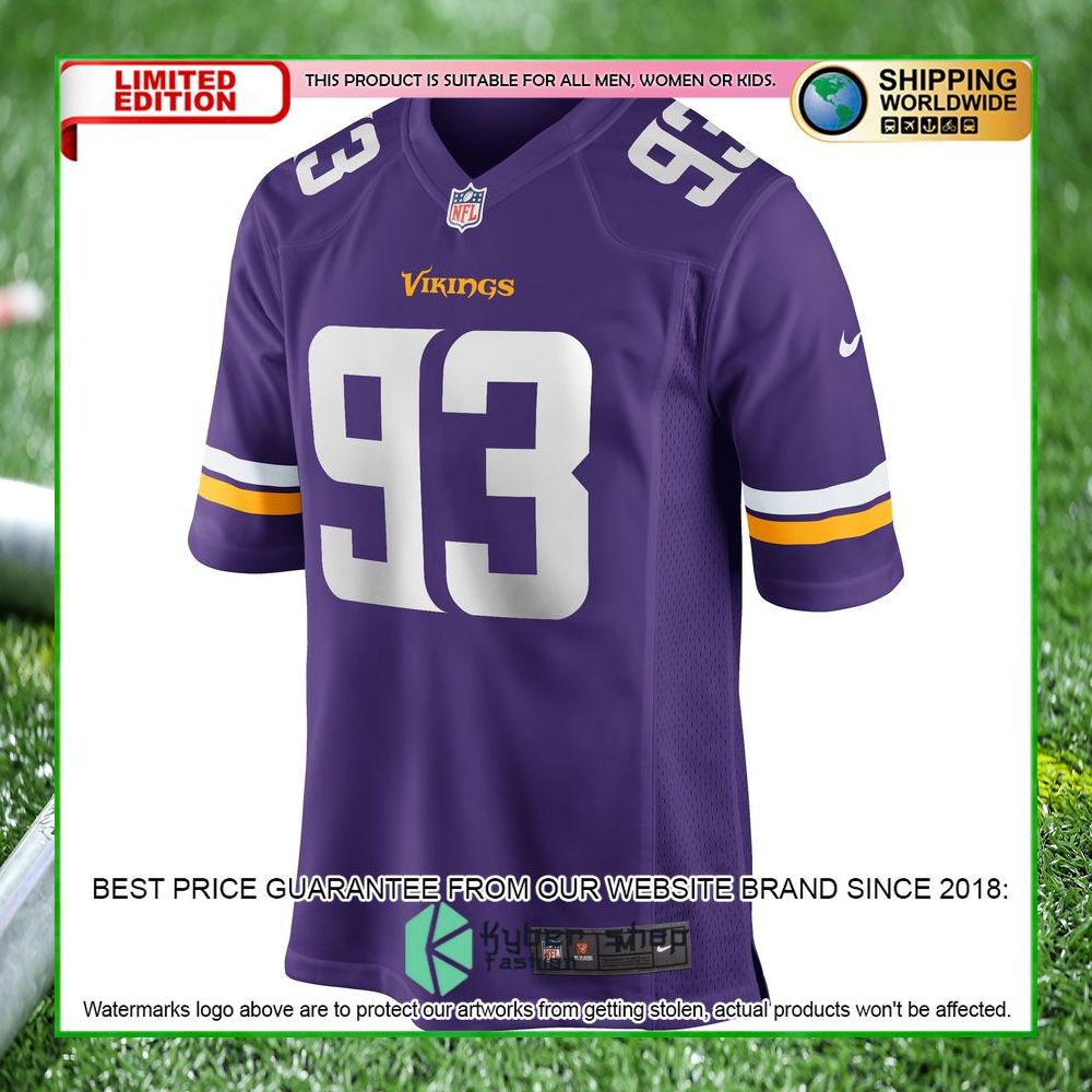 john randle minnesota vikings nike retired purple football jersey 2 113