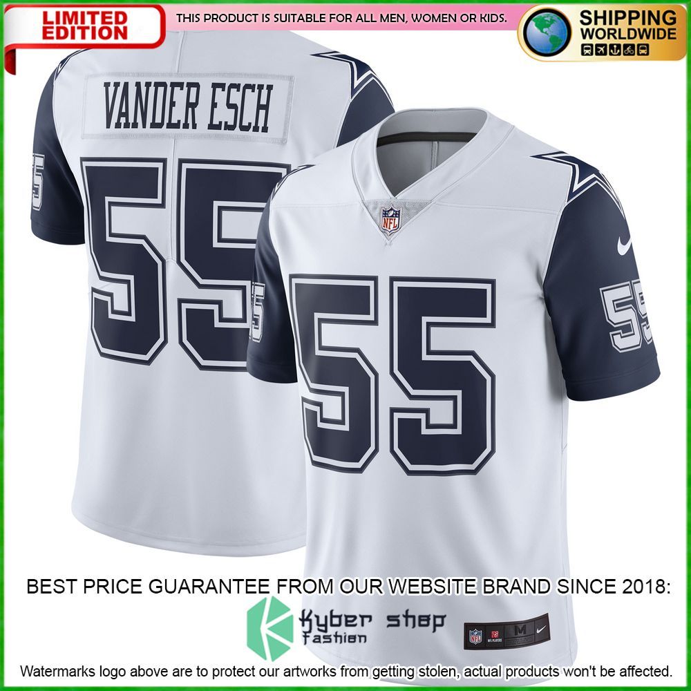 Leighton Vander Esch Nike Dallas Cowboys Color Rush Vapor White Football Jersey - LIMITED EDITION