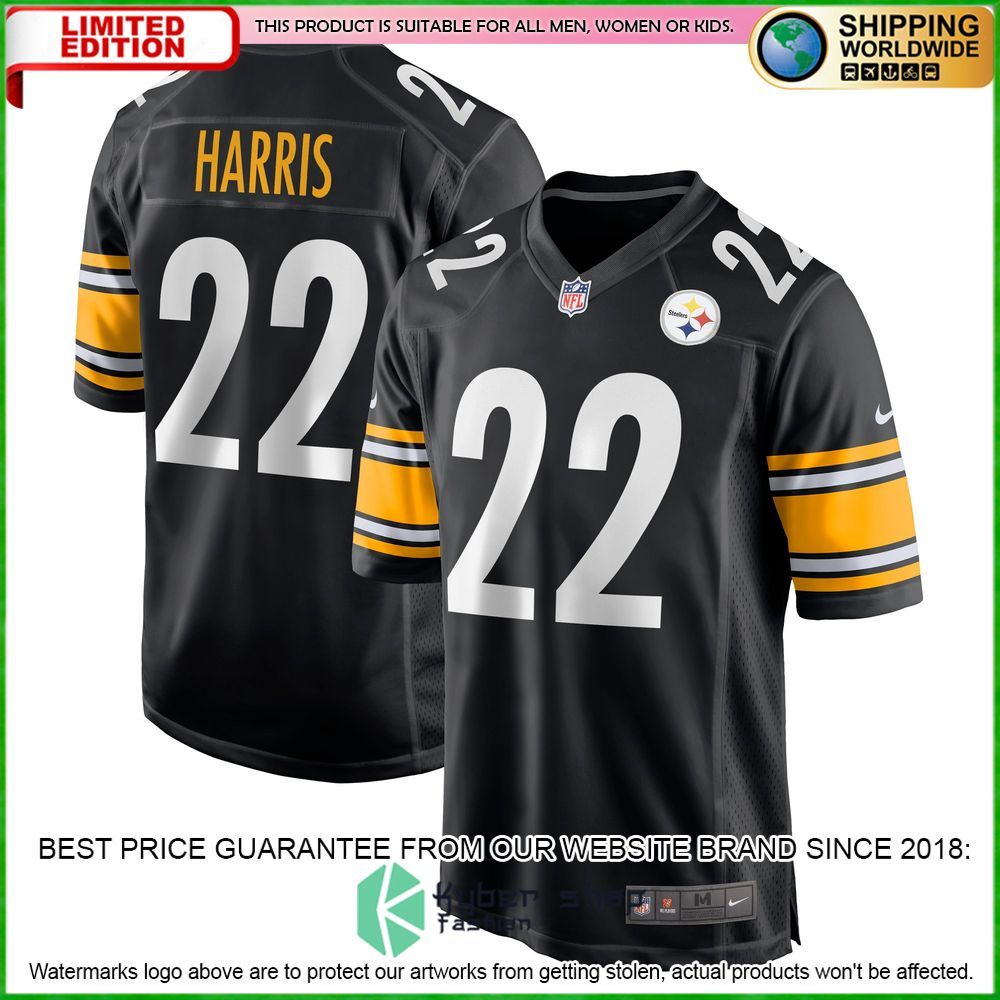 Najee Harris Pittsburgh Steelers Nike Black Football Jersey - LIMITED EDITION