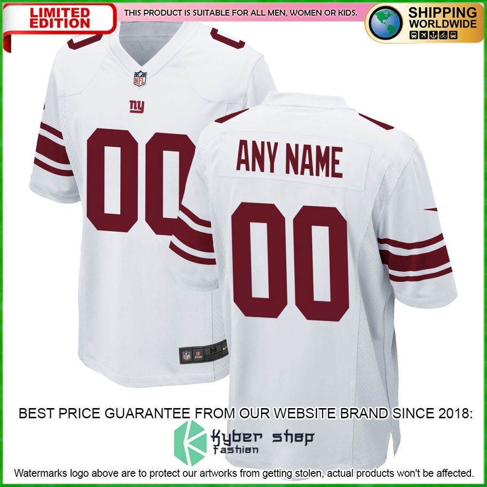 New York Giants Nike Custom White Football Jersey - LIMITED EDITION