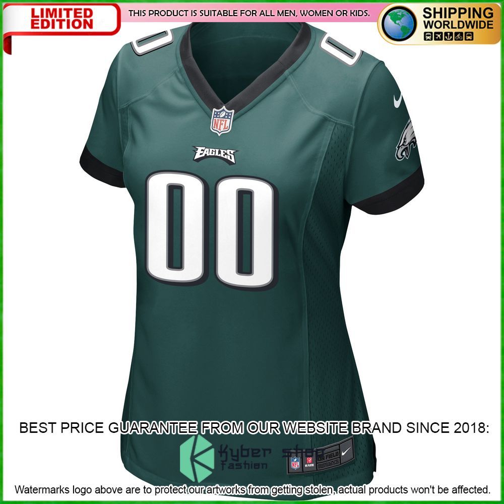 philadelphia eagles nike womens custom midnight green football jersey 2 610