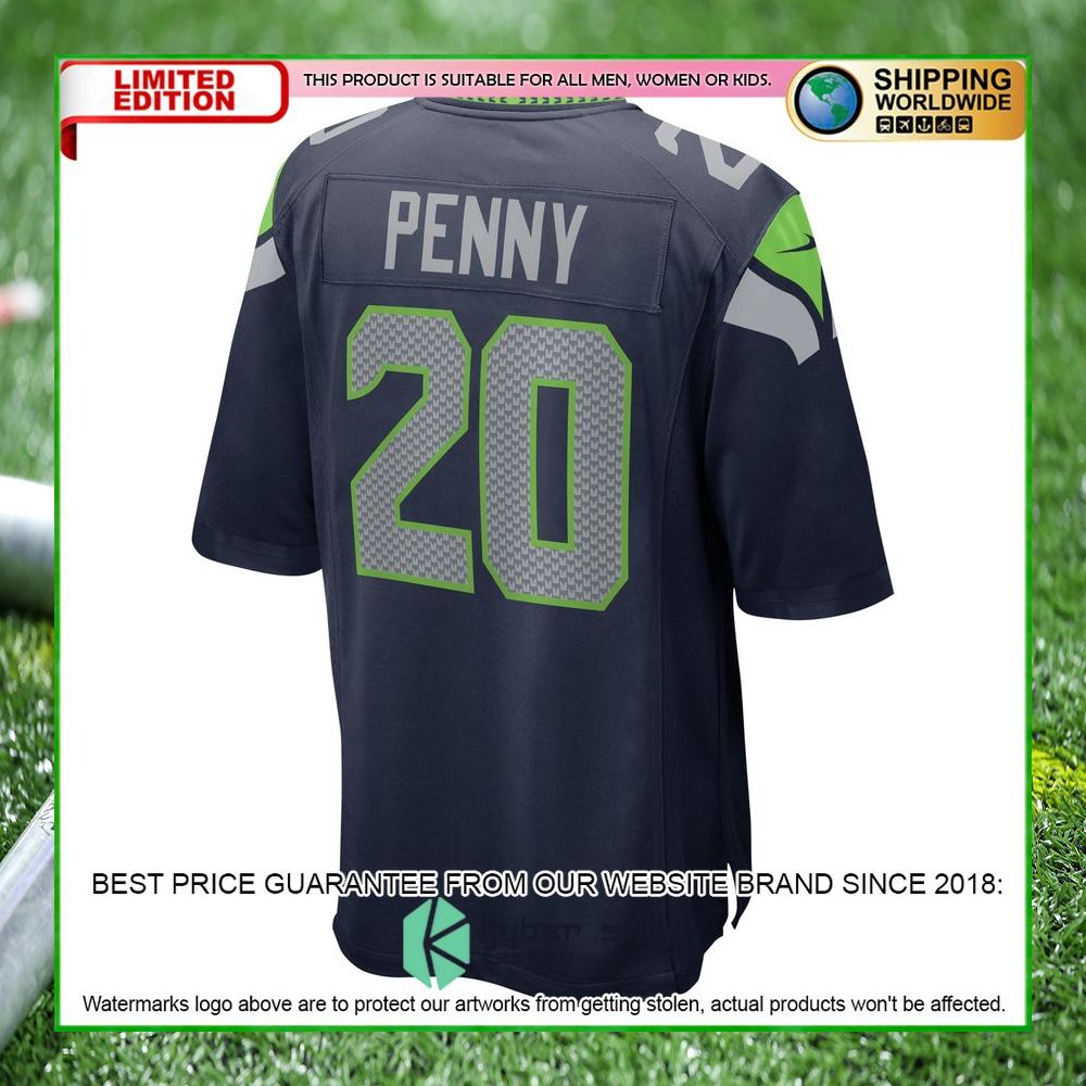 rashaad penny seattle seahawks nike college navy football jersey 3 423