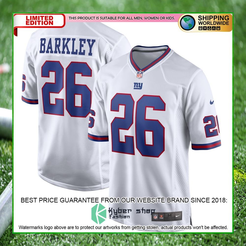 saquon barkley new york giants nike alternate white football jersey 1 583