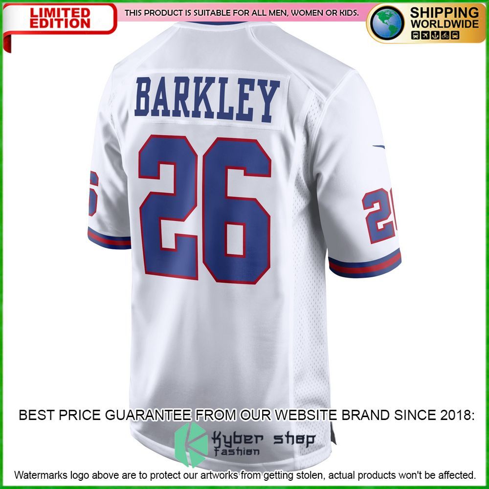saquon barkley new york giants nike alternate white football jersey 3 974