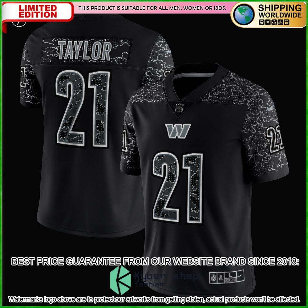 sean taylor washington commanders nike retired rflctv black football jersey 2 769