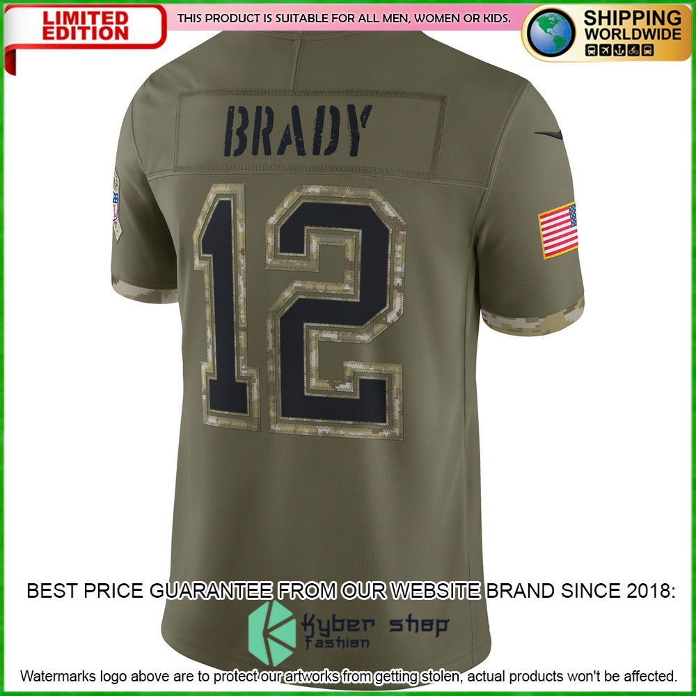 tom brady tampa bay buccaneers nike 2022 salute to service olive football jersey 3 330