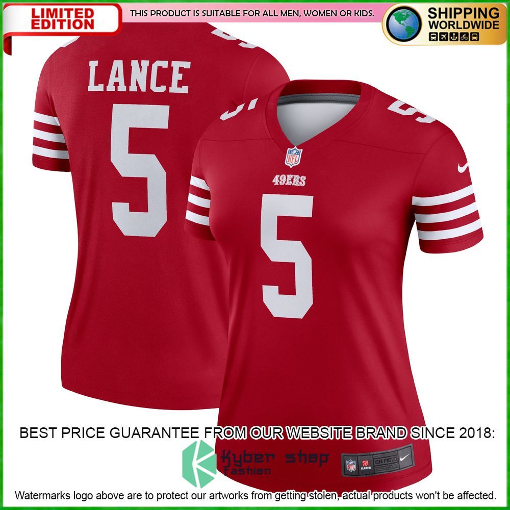 Trey Lance San Francisco 49ers Nike Women's Legend Scarlet Football Jersey - LIMITED EDITION