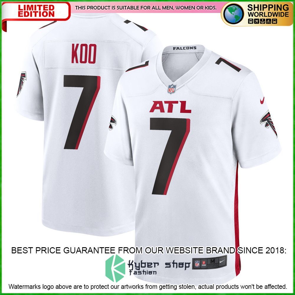 Younghoe Koo Atlanta Falcons Nike White Football Jersey - LIMITED EDITION