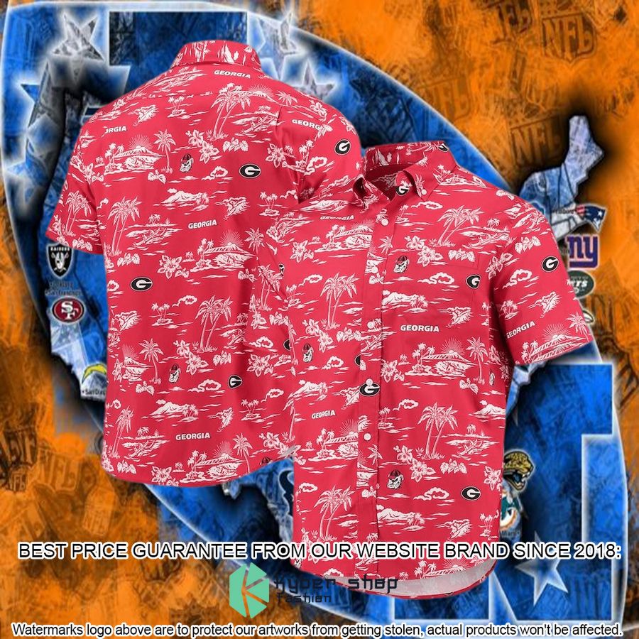 georgia bulldogs reyn spooner classic red hawaiian shirt 4 735