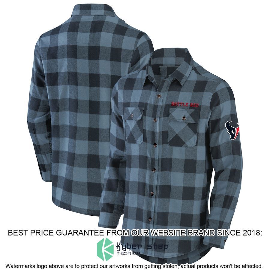 Houston Texans NFL Darius Rucker Collection Navy Flannel Long Sleeve Button Shirt - LIMITED EDITION