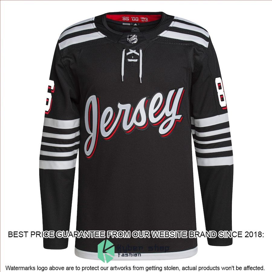 jack hughes new jersey devils 2021 22 alternate primegreen authentic pro black hockey jersey 2 975