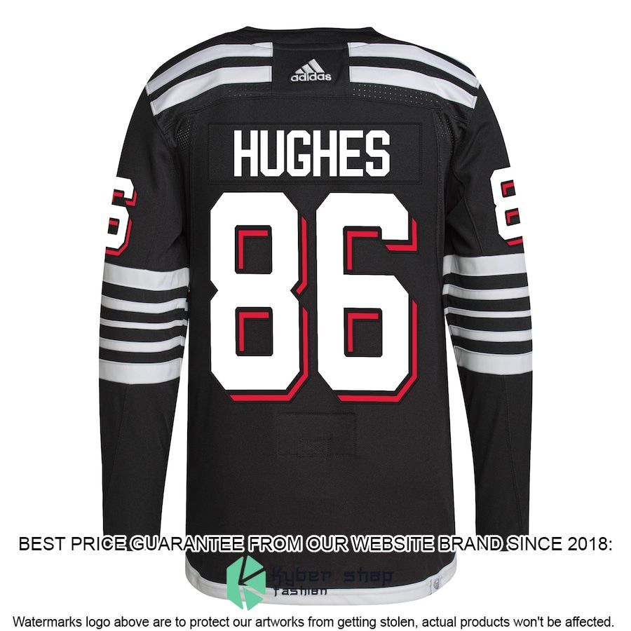 jack hughes new jersey devils 2021 22 alternate primegreen authentic pro black hockey jersey 3 167