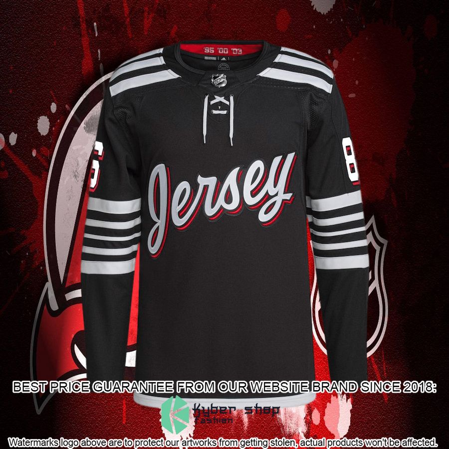jack hughes new jersey devils 2021 22 alternate primegreen authentic pro black hockey jersey 5 885