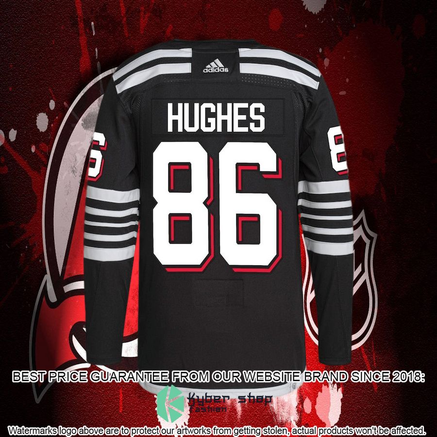 jack hughes new jersey devils 2021 22 alternate primegreen authentic pro black hockey jersey 6 428