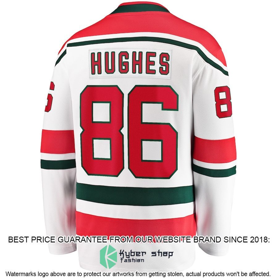 jack hughes new jersey devils 2022 23 heritage premier breakaway white hockey jersey 3 311