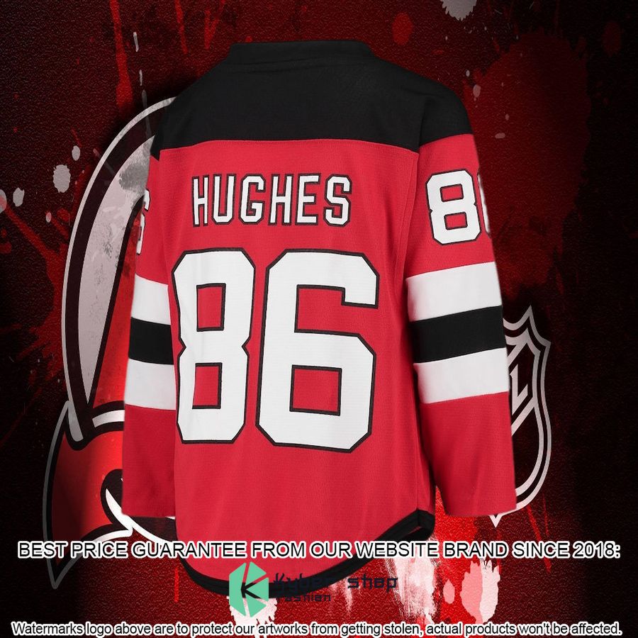 jack hughes new jersey devils youth home replica red hockey jersey 6 946