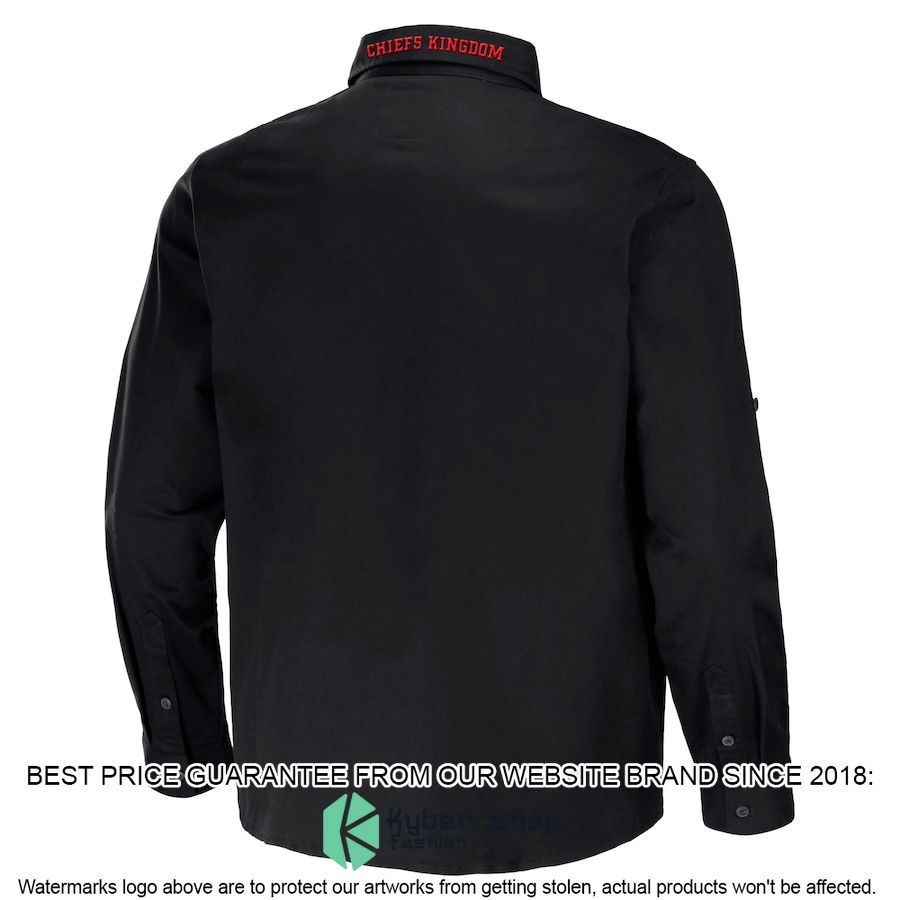 kansas city chiefs nfl darius rucker collection black convertible twill long sleeve button shirt 3 769
