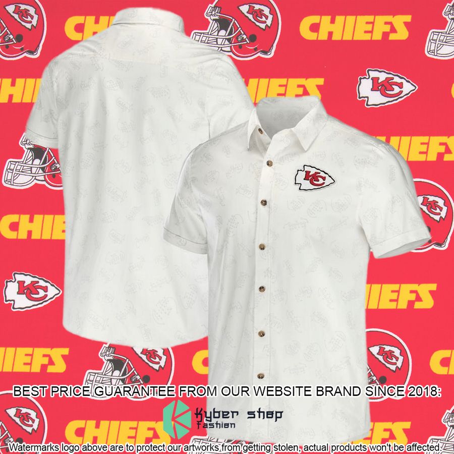 Men's NFL x Darius Rucker Collection by Fanatics White Kansas City Chiefs Woven Button-Up T-Shirt