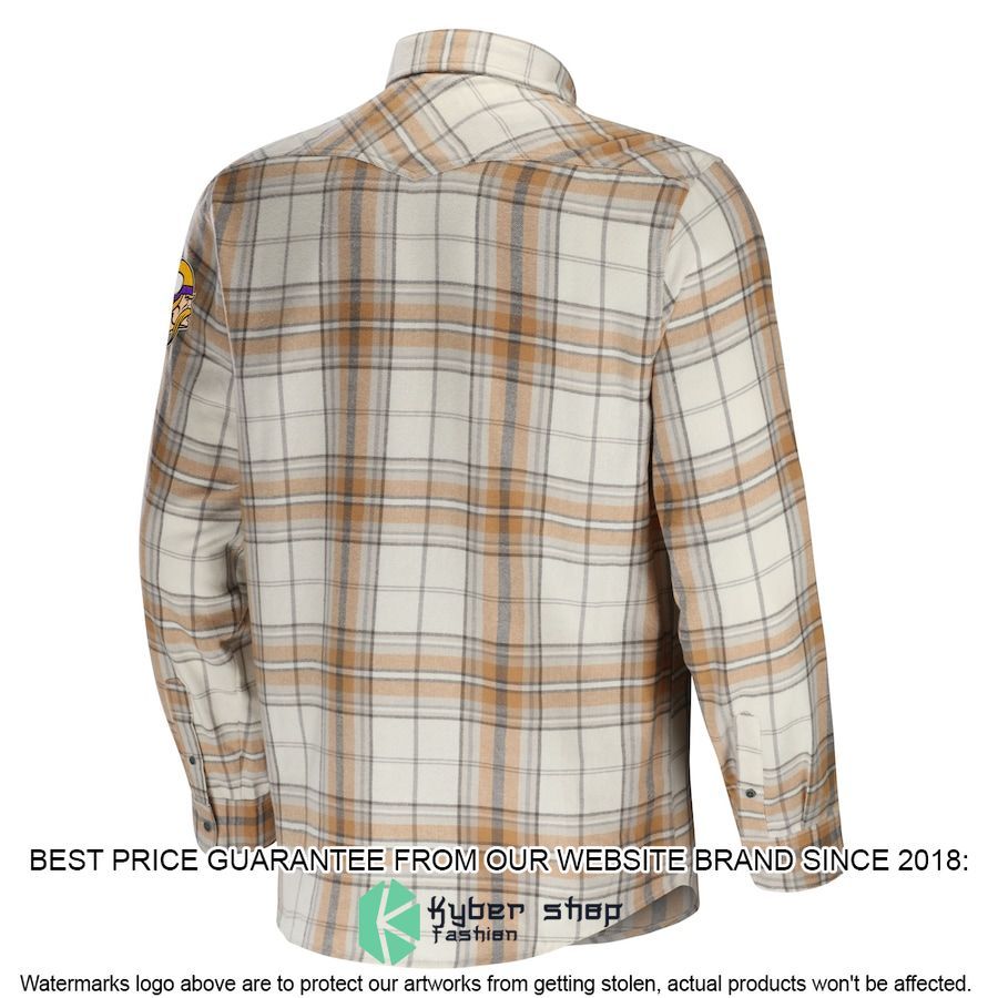 minnesota vikings nfl darius rucker collection tan flannel long sleeve button shirt 3 47